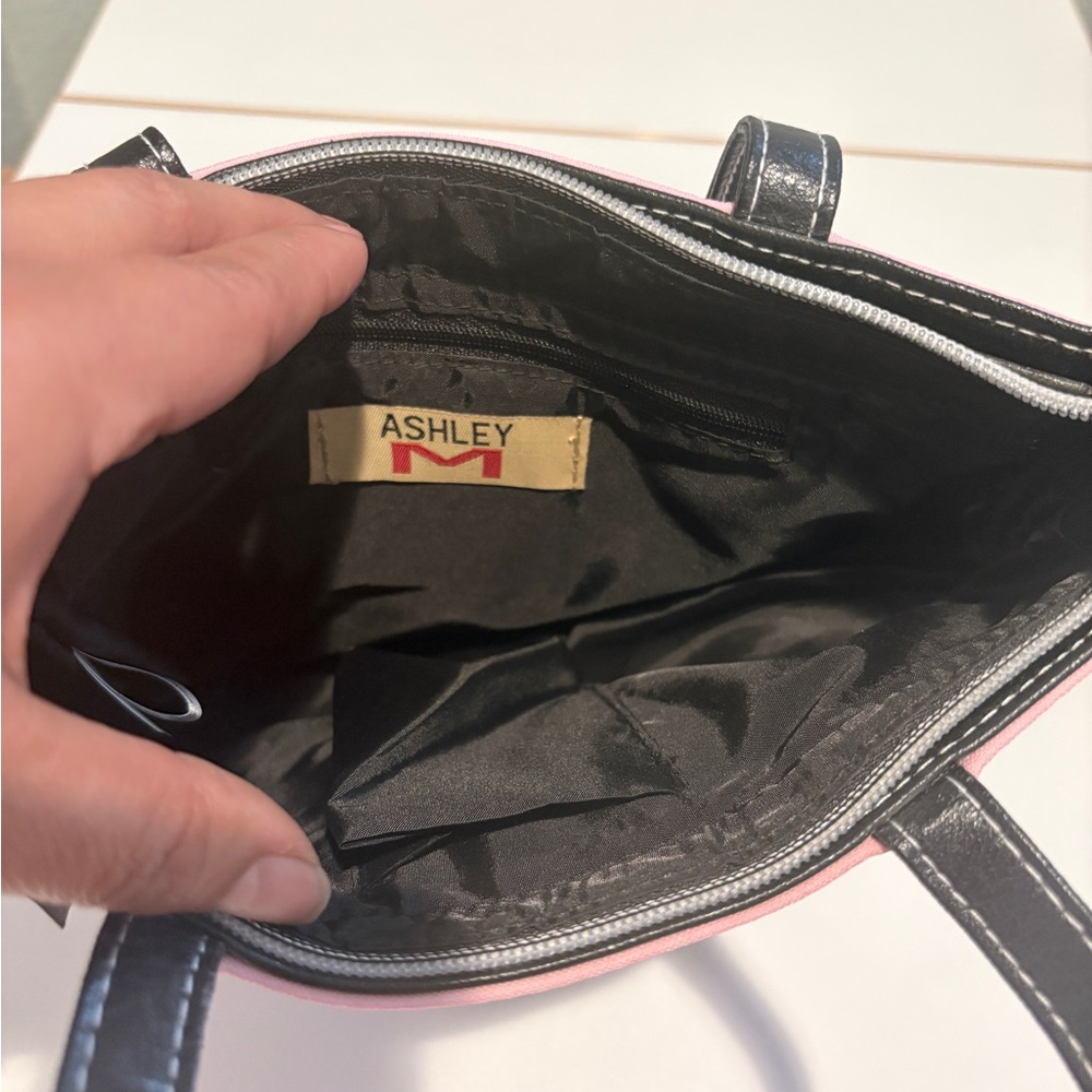 Ashley By 26 International Pink and Black Top-Handle Tote - Picture 12 of 12